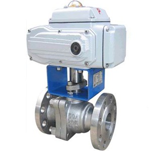 Electric O cut off ball valve